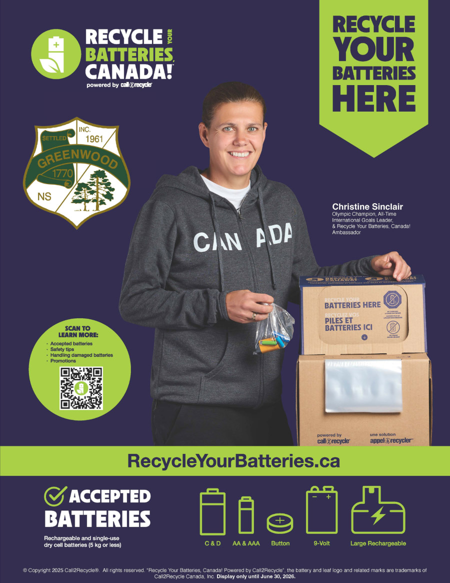 Village of Greenwood Call2Recycle battery drop-off information
