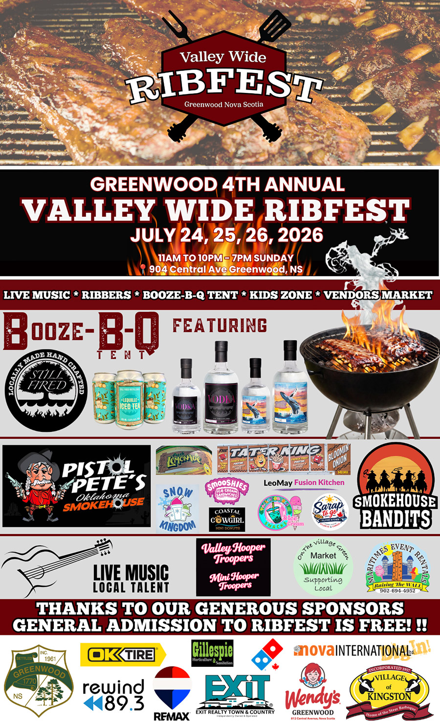Valley Wide Ribfest event poster