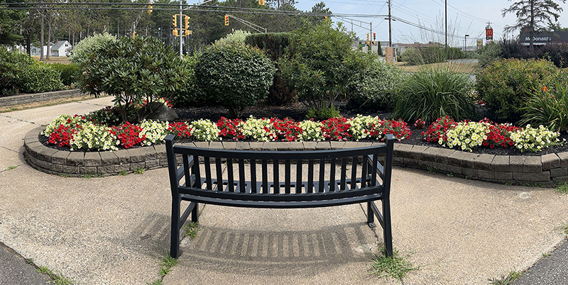 Flower bed by Mcdonald's corner